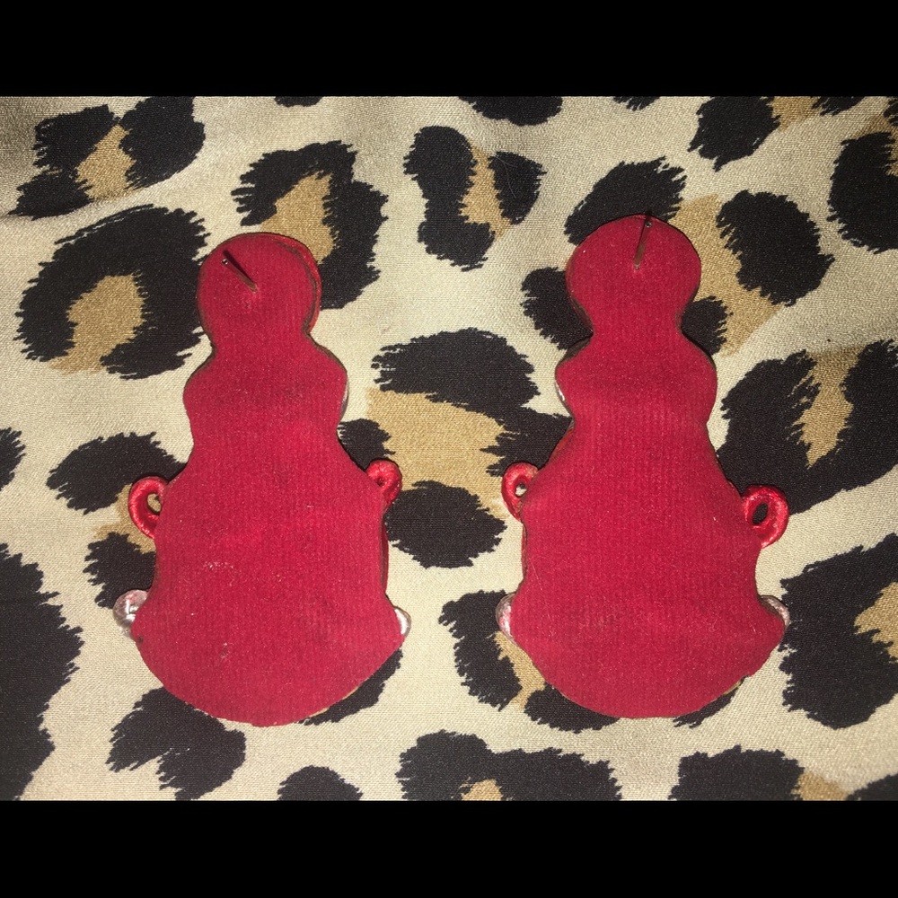 NEW Handmade Iridescent Red Earrings NWOT - Picture 5 of 5
